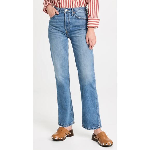 RE/DONE 90S High Rise Loose Jeans Size 30 Blue Haze NWT